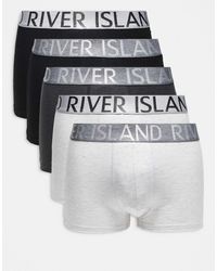 River Island - 5 Pack Trunks - Lyst