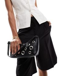 ASOS - Scoop Shoulder Bag With Studded Eyelets - Lyst