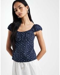 Cotton On - Tie Back Babydoll Blouse - Lyst