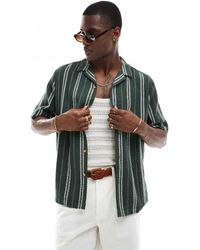 ASOS - Camicia Squadrata Vestibilità Comoda A Righe Con Rever - Lyst