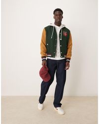 GANT - Wool Blend Varsity Logo Jacket - Lyst