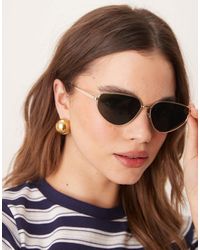ASOS - Metal Cat Eye Sunglasses - Lyst