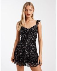 Hollister - Lace Ruffle Mini Dress - Lyst