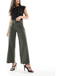 Jdy - High Waisted Crop Wide Fit Tailored Trousers - Lyst