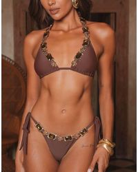 Moda Minx - Dubai Tie Side Brazilian Bikini Bottom - Lyst