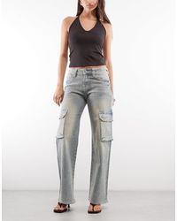 TRUE RELIGION - Bobbi Rhinestone Detail Cargo Pant - Lyst