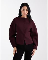 ASOS - Slash Neck Cocoon Blazer - Lyst
