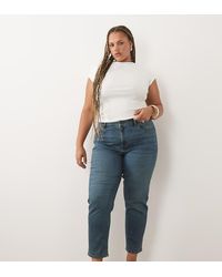 ASOS - Asos Design Curve Slim Fit Mom Jeans - Lyst