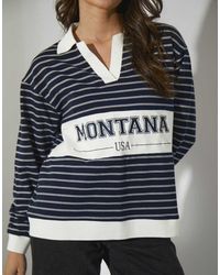 South Beach - Montana Stripe Rubgy Shirt - Lyst