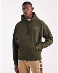 Polo Ralph Lauren - Sudadera Holgada Con Capucha Y Logo De Bandera En La Espalda De Felpa De La Colección Cápsula Sport De - Lyst