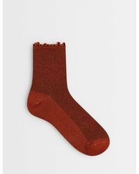 TOPSHOP - Ribbed Frill Socks - Lyst