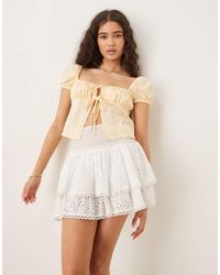 Glamorous - Tie Front Tops - Lyst