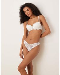 Boux Avenue - Emma Bridal Floral Lace Scallop Edge Thong - Lyst