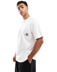 Jack & Jones - Camiseta Negra Extragrande Con Estampado Trasero De -Blanco - Lyst