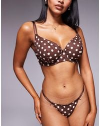 ASOS - Fuller Bust Shay Polka Dot Underwire Balcony Bra - Lyst