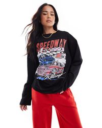 ASOS - Long Sleeve Skater Top With Car Graphic - Lyst