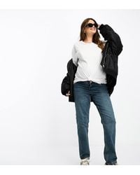 ASOS - Asos Design Maternity Slim Fit Comfort Mom Jeans - Lyst
