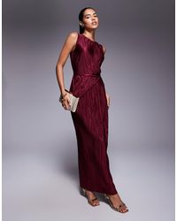 ASOS - – ärmelloses, plissiertes wickel-maxikleid - Lyst