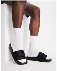 Sandalias negras Replay de hombre de color Negro Hombre Zapatos de Sandalias y chanclas de Sandalias de piel 