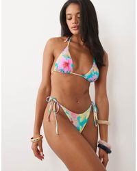 Billabong - Floral Print Tieside Bikini Bottom - Lyst