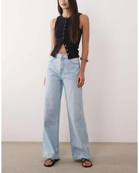ASOS - Dad Jeans Met Wijde Pijpen - Lyst