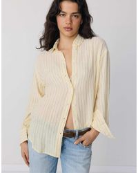 Stradivarius - Basic Double Fabric Shirt - Lyst