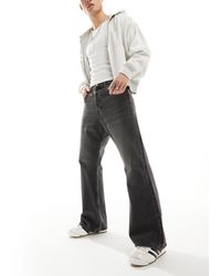 Weekday - Time - jeans bootcut larghi antracite - Lyst