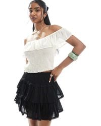 ASOS - Rara Minirok Met Kanten Rand - Lyst