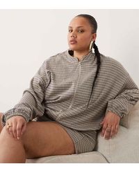 ASOS - Asos Design Curve Mix & Match Brushed Check Jacket - Lyst