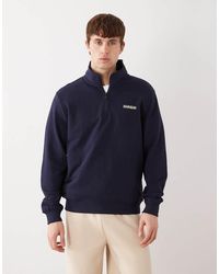 Napapijri - Small Logo Half Zip Sweatshirt - Lyst