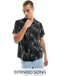 ASOS - Relaxed Revere Beachy Shirt With Palm Tree Print - Lyst