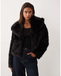 Miss Selfridge - Faux Fur Crop Jacket - Lyst