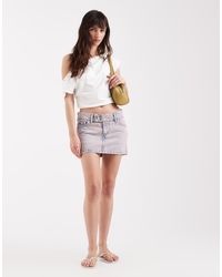 Levi's - Denim Minirok Met Superlage Taille - Lyst