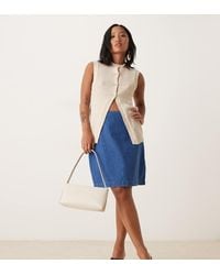 Nobody's Child Petite - Denim Pelmet Mini Skirt - Lyst