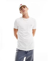 AllSaints - Tonic - t-shirt bianca con logo a teschio di ariete - Lyst