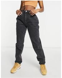 ASOS Hourglass High Rise 'slouchy' Mom Jeans - Black