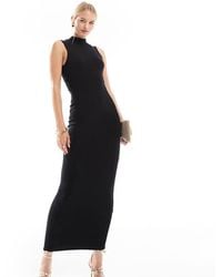 ASOS - Vestido Largo Sin Mangas De Corte Recto Con Cuello Alto Y Lazo En La Espalda De Asos Design Tall - Lyst