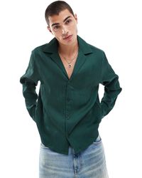 ASOS - – plissiertes, kastiges oversize-hemd - Lyst