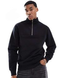 River Island - Essential Half Zip Sweatshirt - Lyst