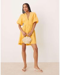 Nobody's Child - Starlight - robe courte à manches bouffantes et motif à carreaux - Lyst