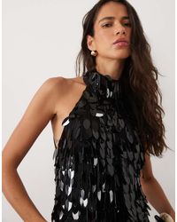 ASOS - Leaf Embellished Halter Top - Lyst