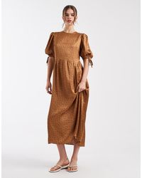 Wednesday's Girl - Print Tie-Shoulder Midaxi Dress - Lyst