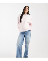 ASOS - Vaqueros Dad Azul Medio Auténtico De Pernera Ancha De Asos Design Maternity - Lyst