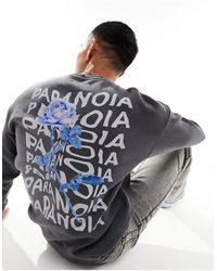 ADPT - Super Oversized Sweat With Paranoia Back Print - Lyst