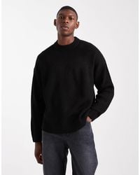 ASOS - Oversized Boxy Fit Knitted Fisherman Rib Jumper - Lyst