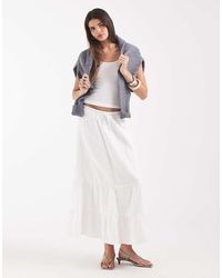 Gap - Tie Waist Linen Look Maxi Skirt - Lyst