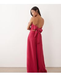 Nobody's Child Petite - Rory Linen Mix Tailored Bandeau Jumpsuit - Lyst