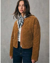 Stradivarius - Corduroy Puffer Jacket - Lyst