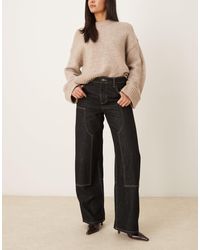 Mango - – sandra – weite jeans aus 100% baumwolle - Lyst