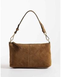 Accessorize - Suede Handheld Shoulder Bag With Crossbody Strap - Lyst
